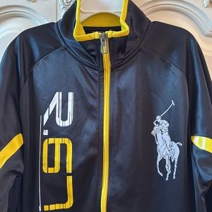 POLO Ralph Lauren boys M 10-12 zip front athletic sweatshirt top shirt jacket